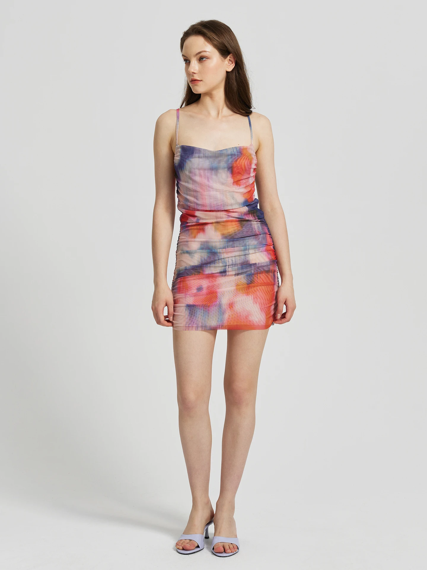 Gathered Bodycon Dress in Multicolor
