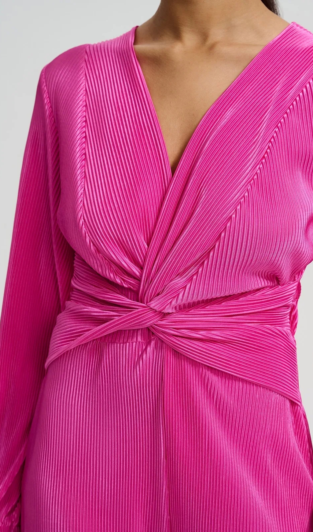 Knotted Jumpsuit in pot pink