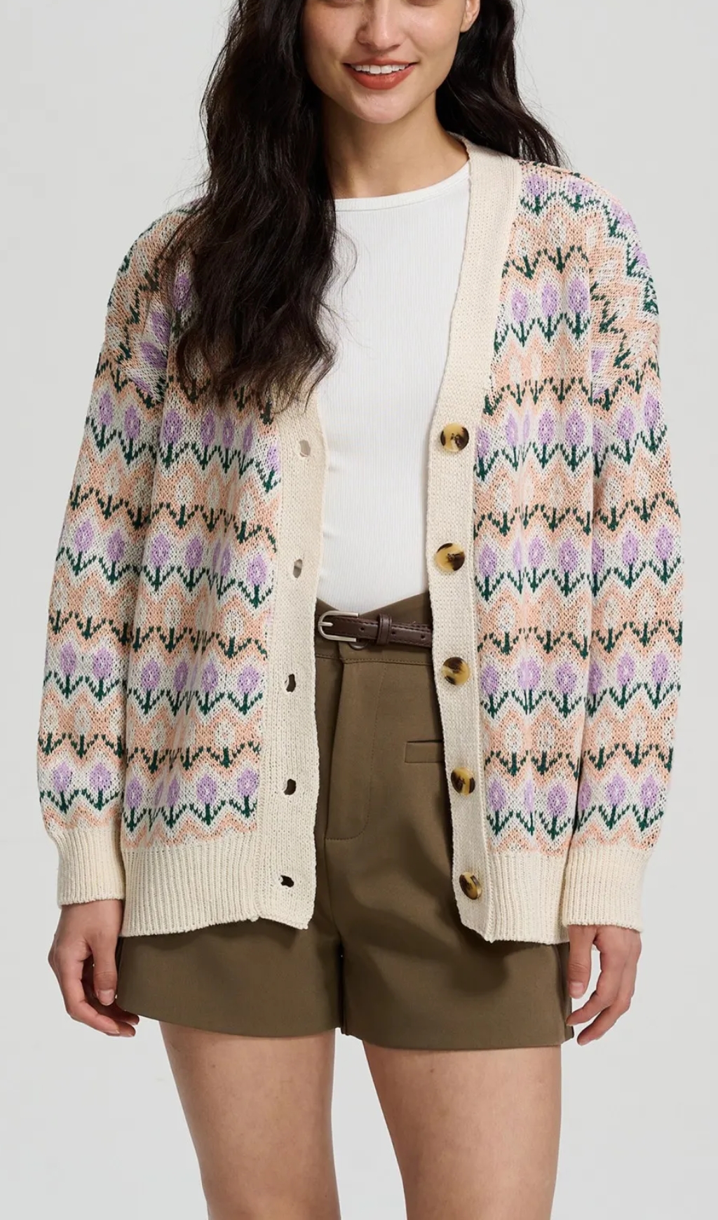 Knit Cardigan IN Light Pink