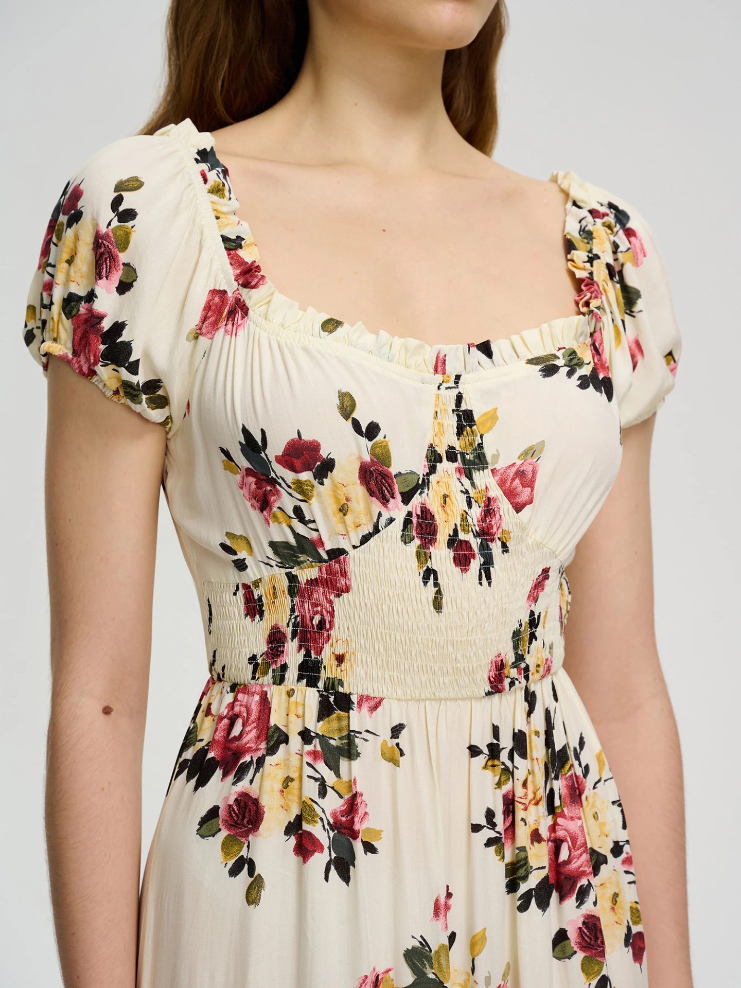 Slit A-Line Dress IN Off White