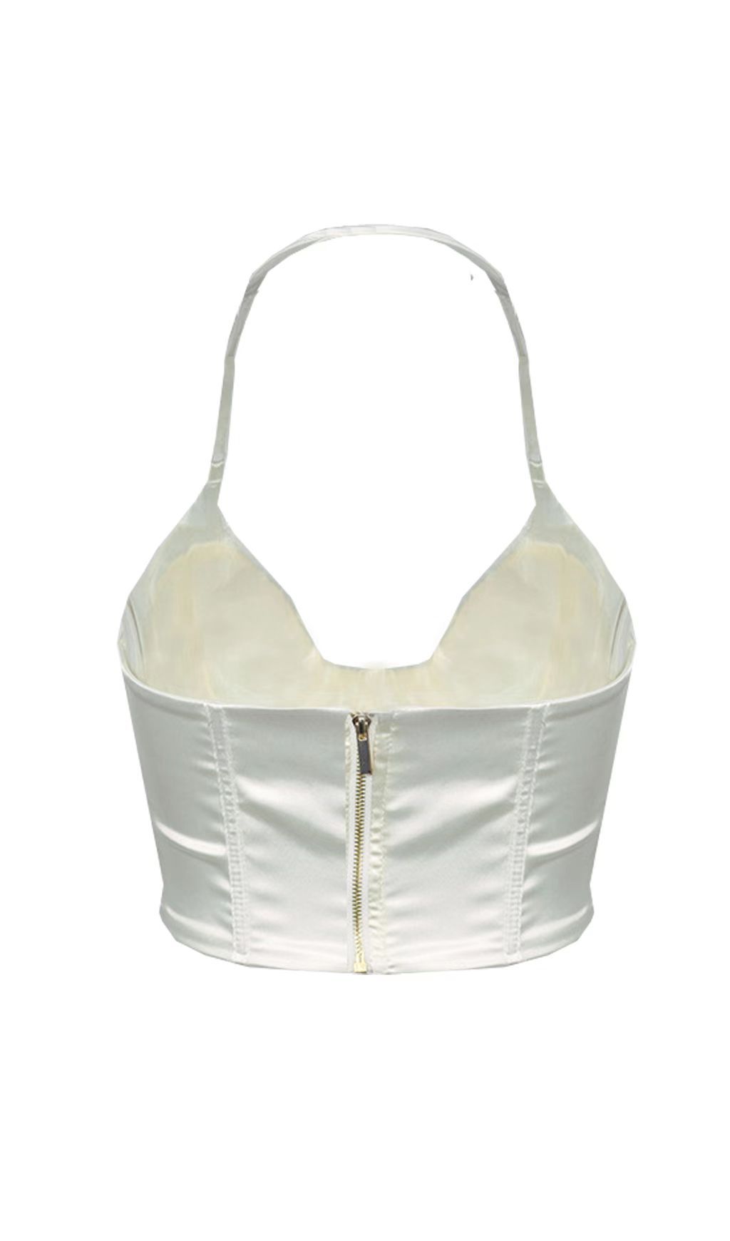 Halter satin camisole top.