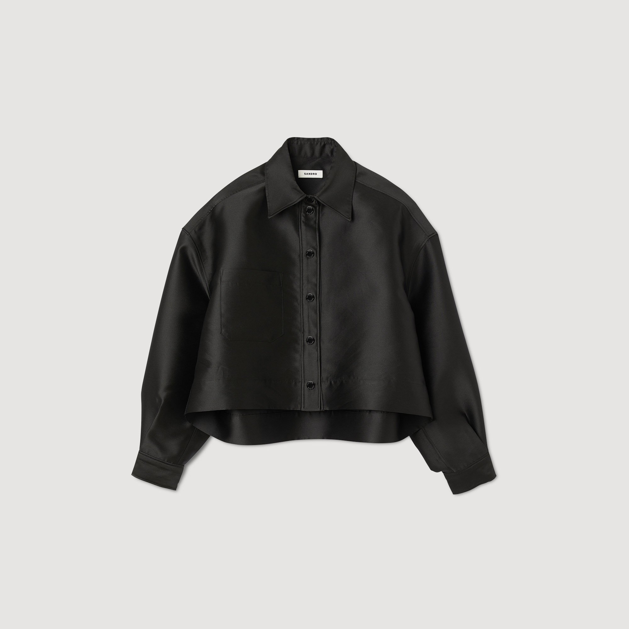 Oversized satin-effect shirt