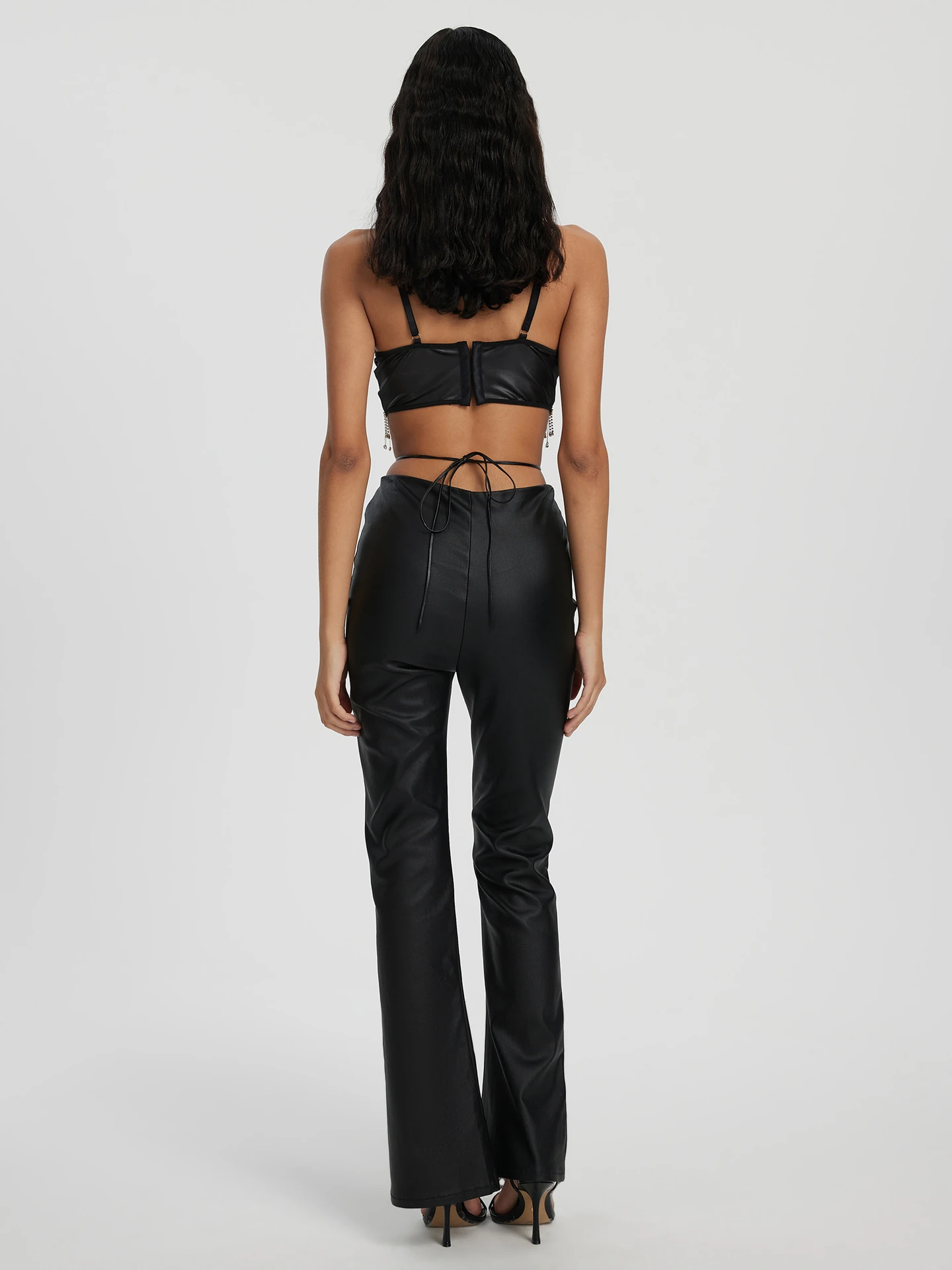 Fringed Cami Top in Black