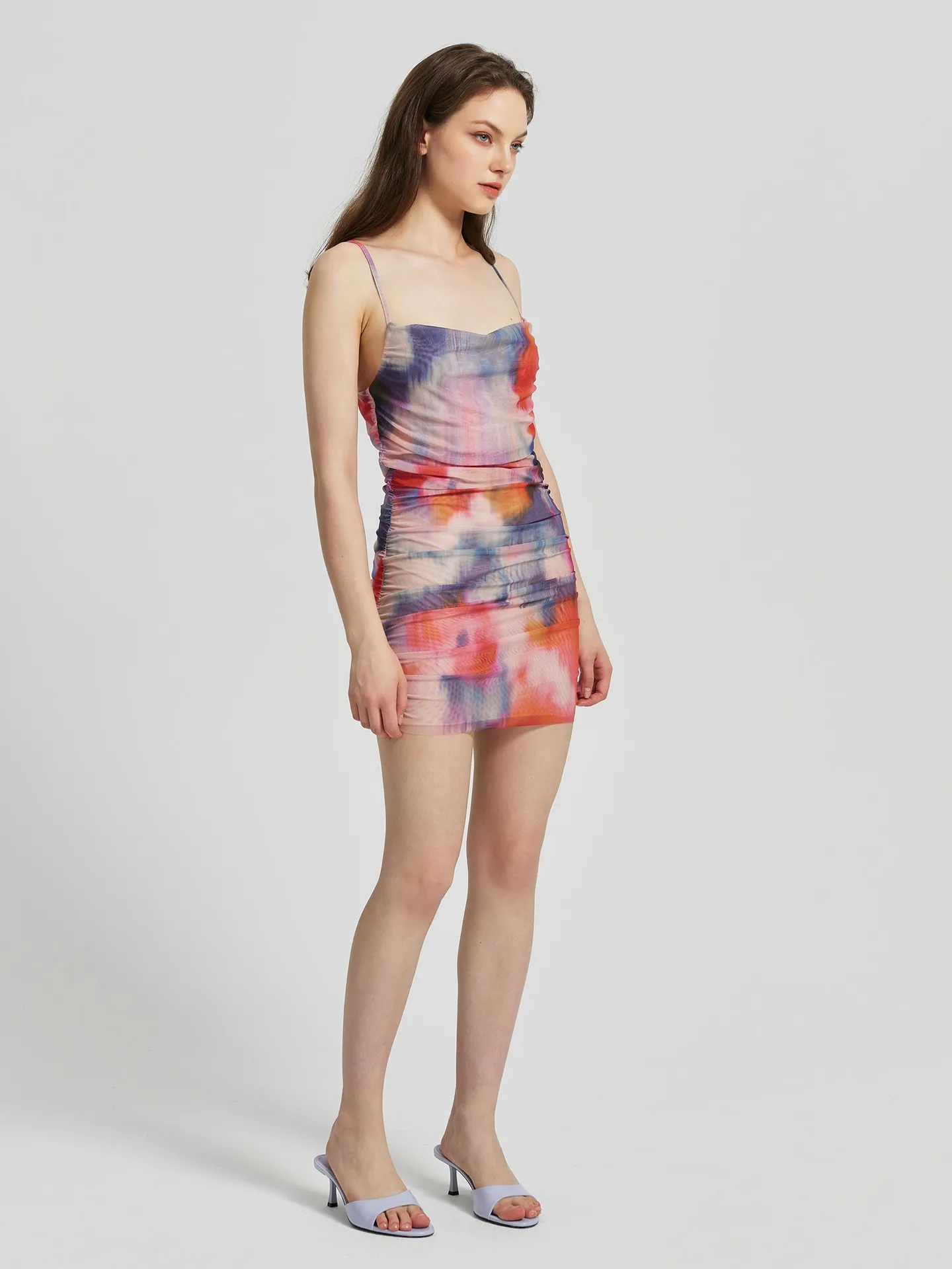 Gathered Bodycon Dress in Multicolor