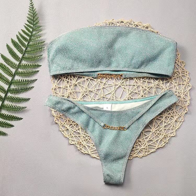 CUTOUT BANDEAU BIKINI SUIT
