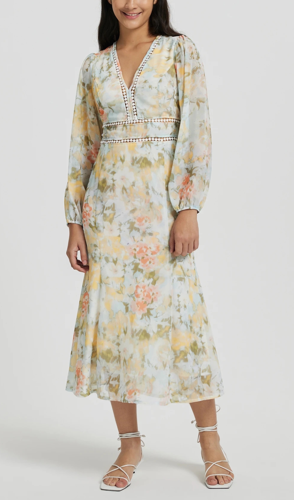 Patchwork A-Line Dress IN Multicolor