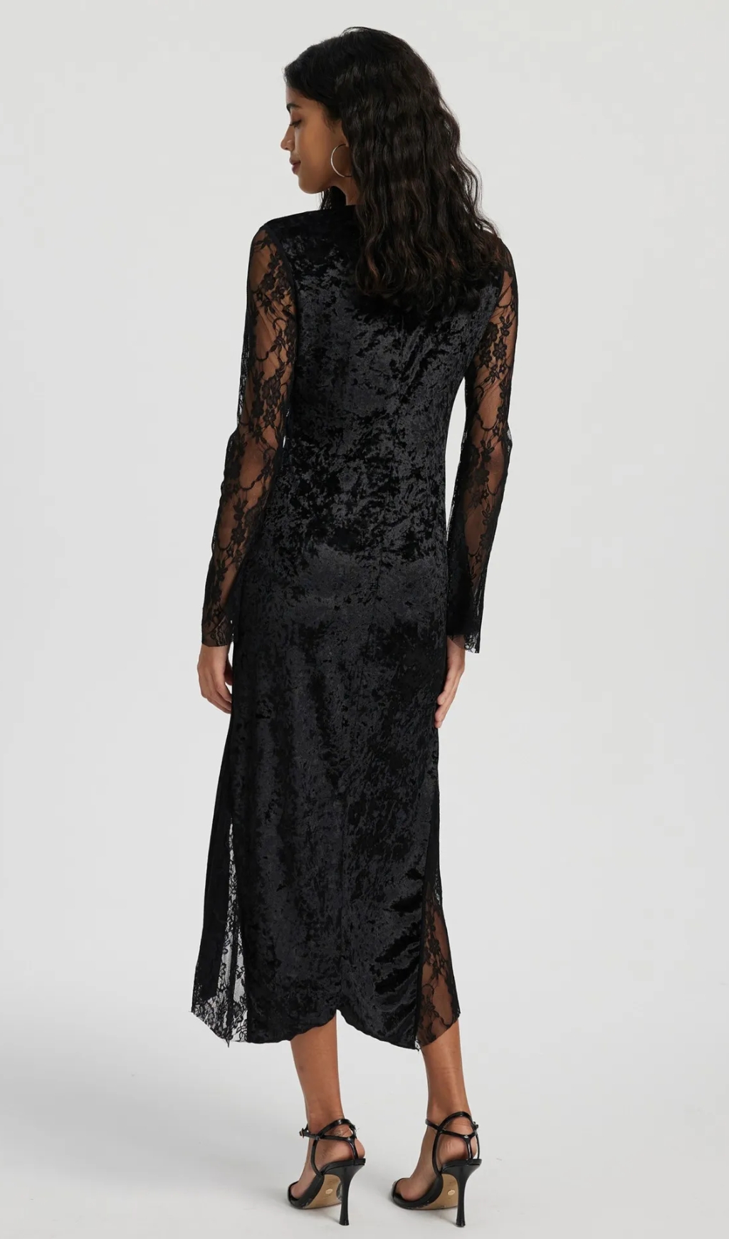 View More Patchwork A-Line Dress in Black