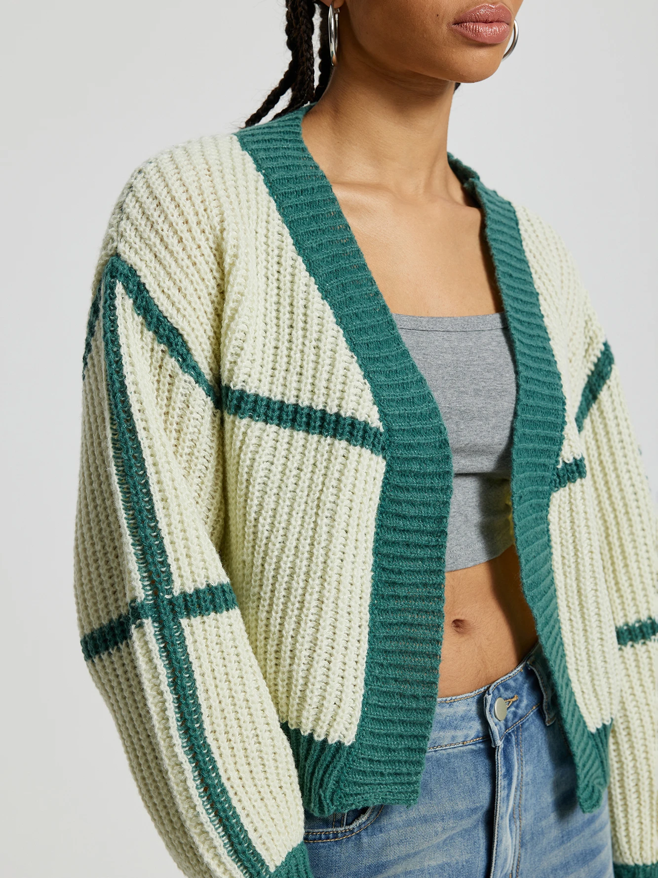 Knit Cardigan in Green