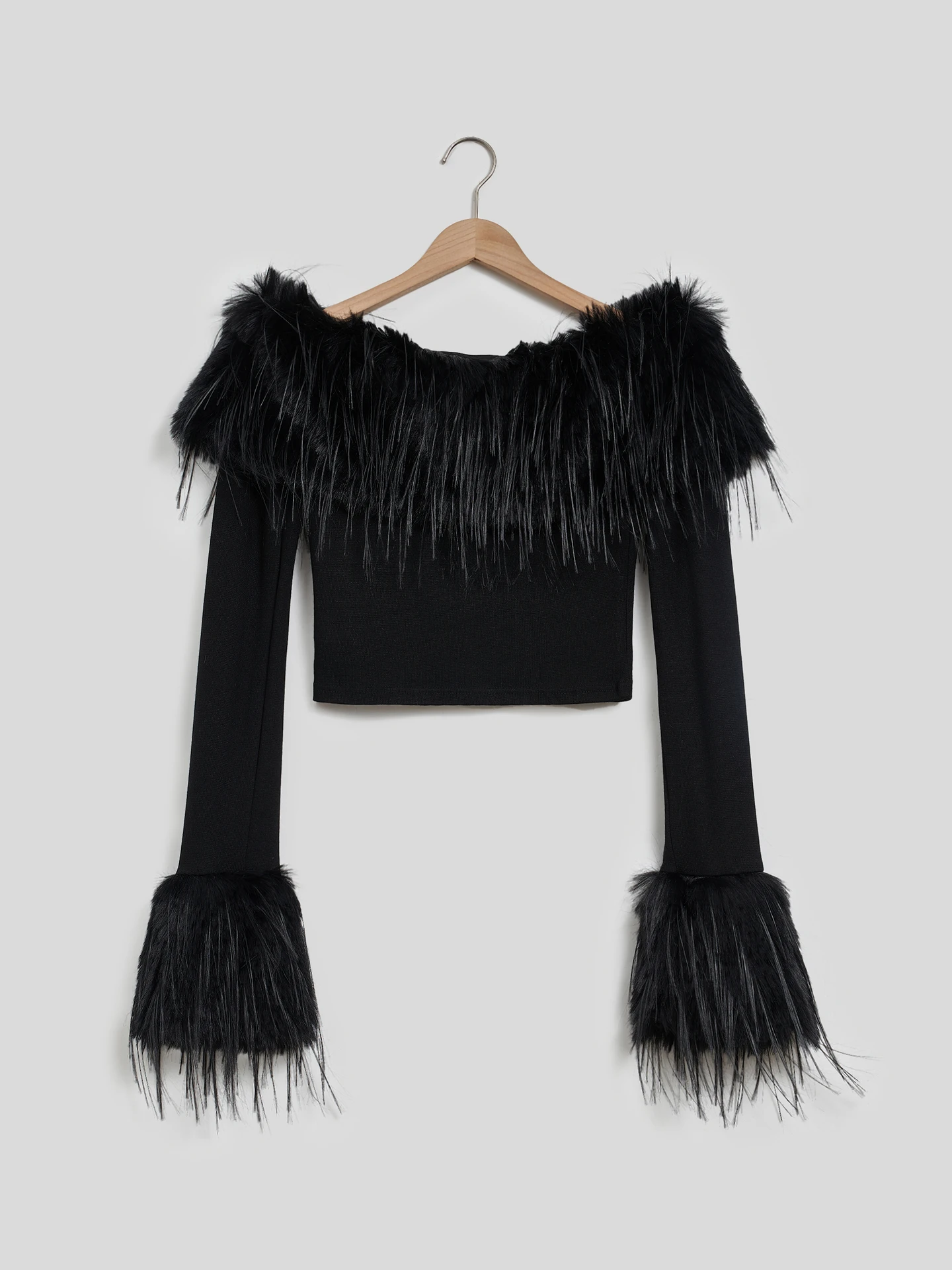 Sheer Pullover T-Shirt in Black