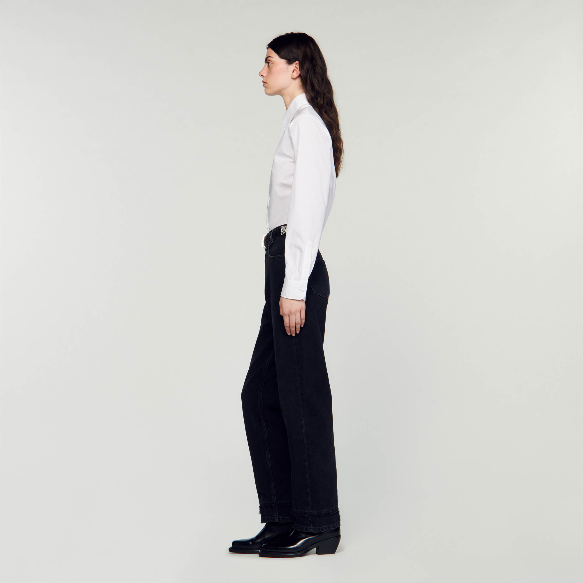 Jeans with western belt