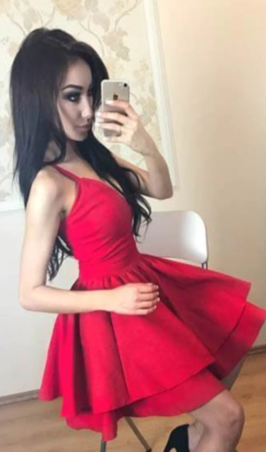 Spaghetti Strap Short Party Dresses Mini Cocktail Dress SD1067