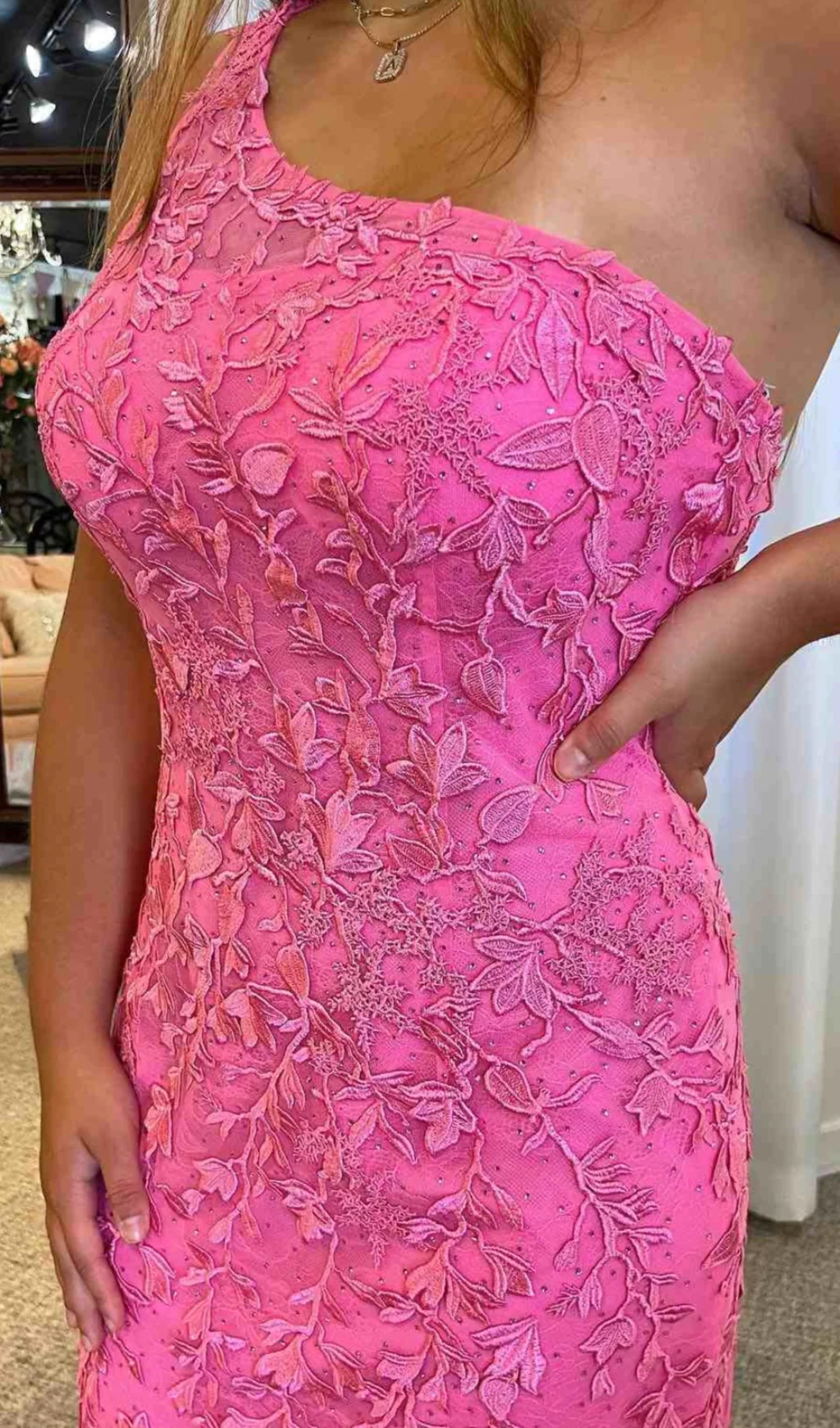 One Shoulder Lace Bodycon Homecoming Dresses Mini Cocktail Dress SD1240D