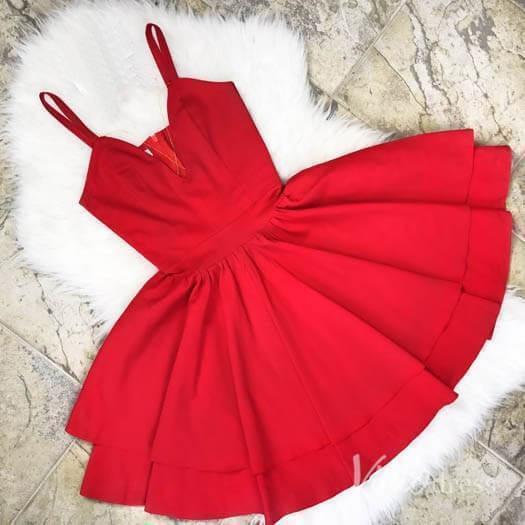 Spaghetti Strap Short Party Dresses Mini Cocktail Dress SD1067