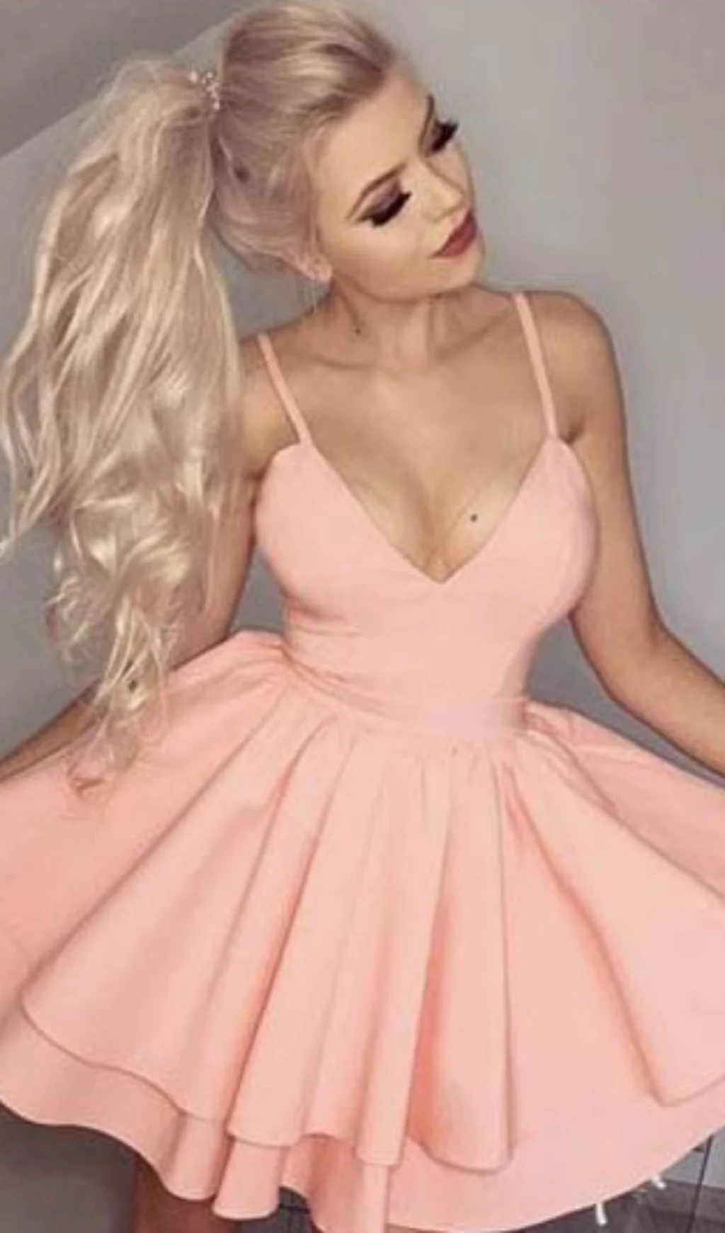 Spaghetti Strap Short Party Dresses Mini Cocktail Dress SD1067