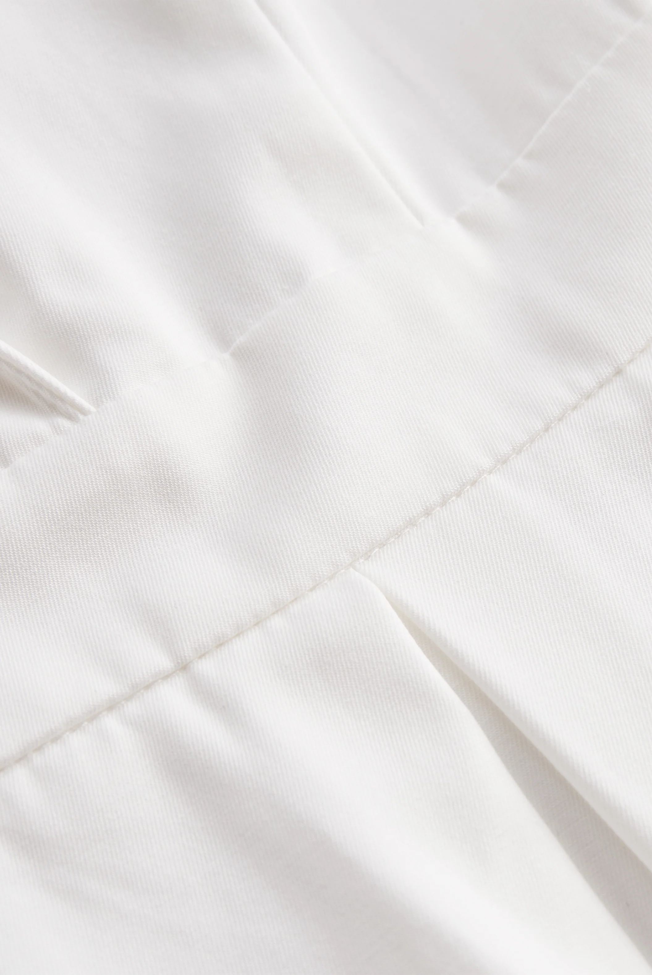 White Pleated Mini Shirt Dress