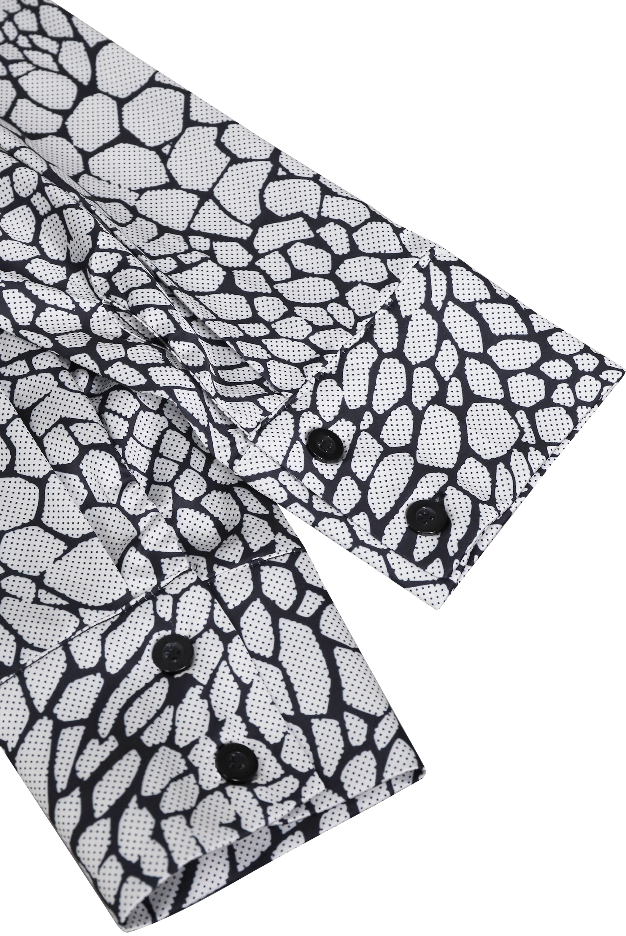 Modern Satin Printed Blouse with Classic Snake Pattern Elegance