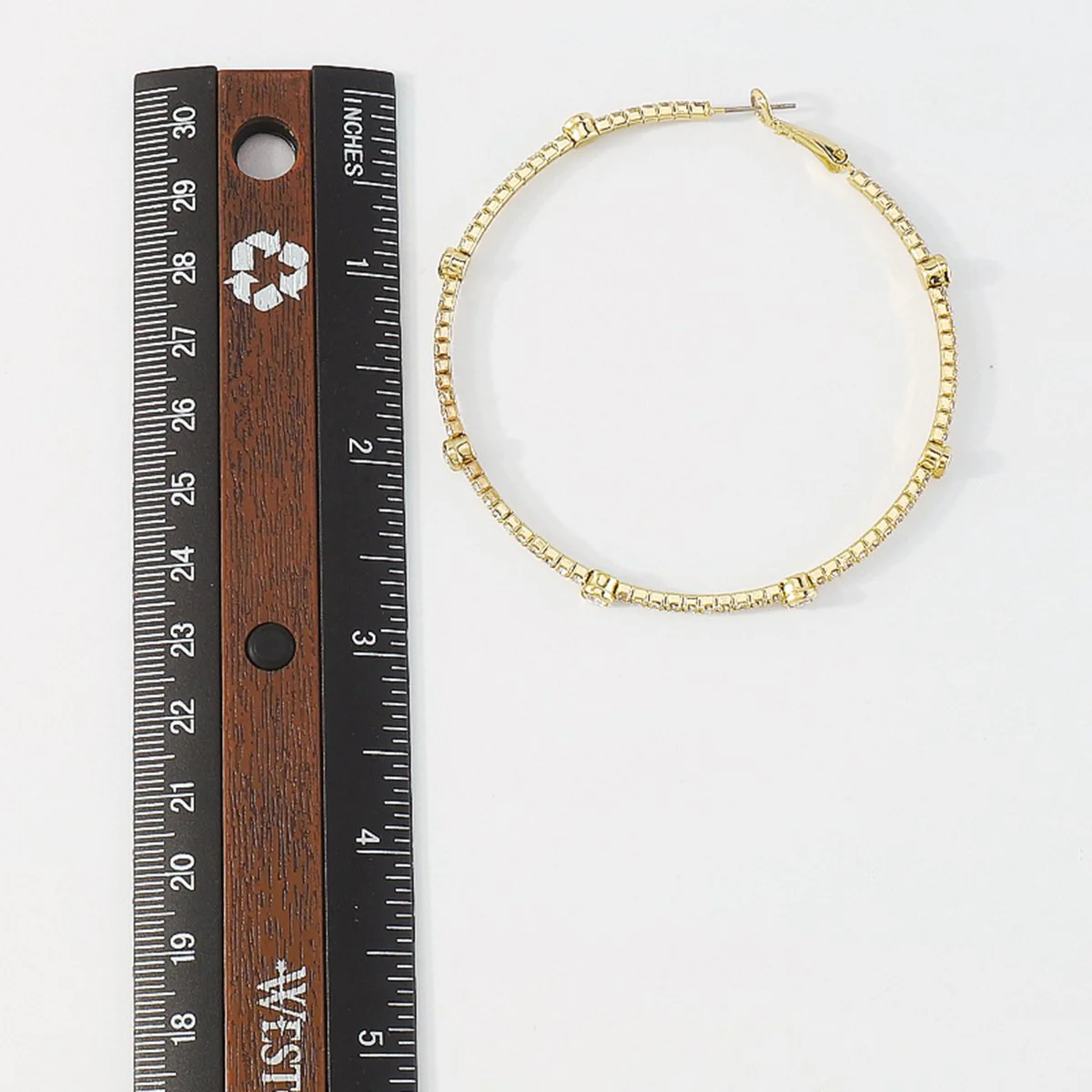 Minimalist Rhinestone Hoop Earrings