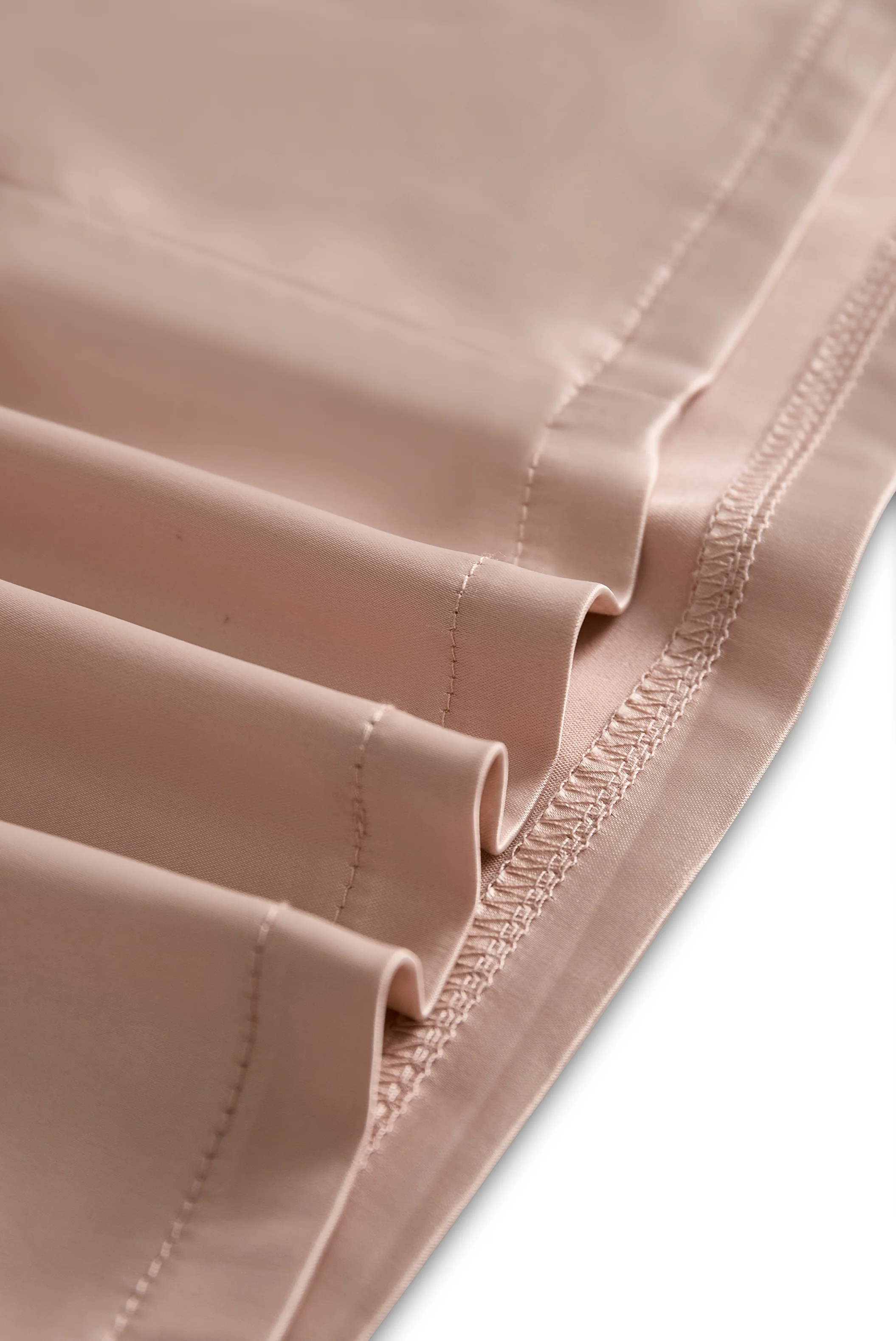 Champagne Satin Square Neck Mini Dress with Long Sleeves