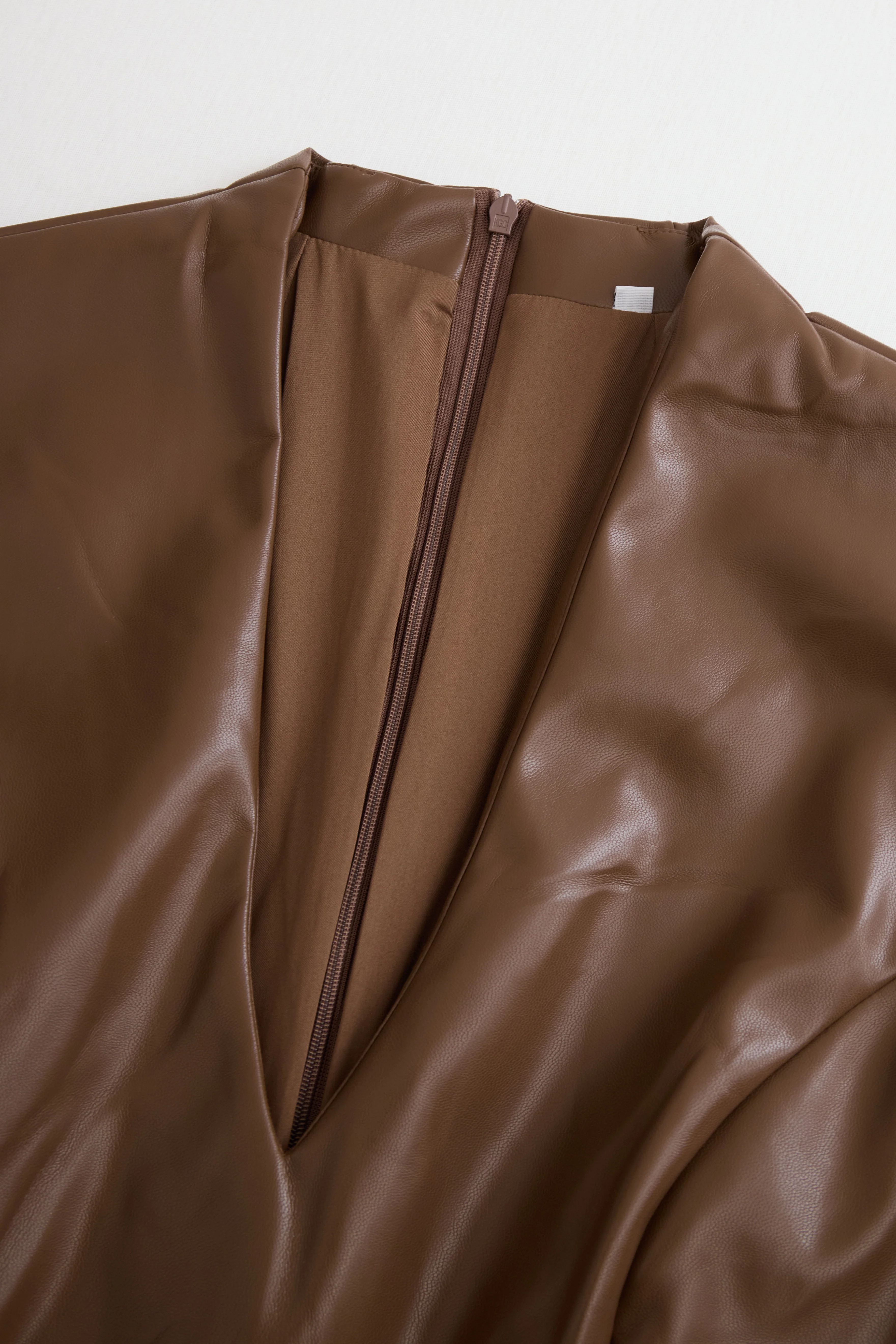 Sophisticated Black Faux Leather Bodycon Dress