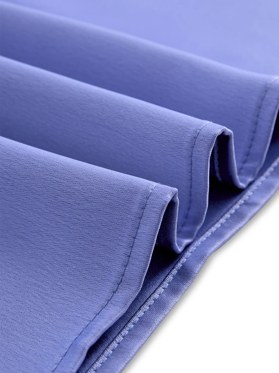 Sophisticated Cross-Neck Gathered Satin Blouse