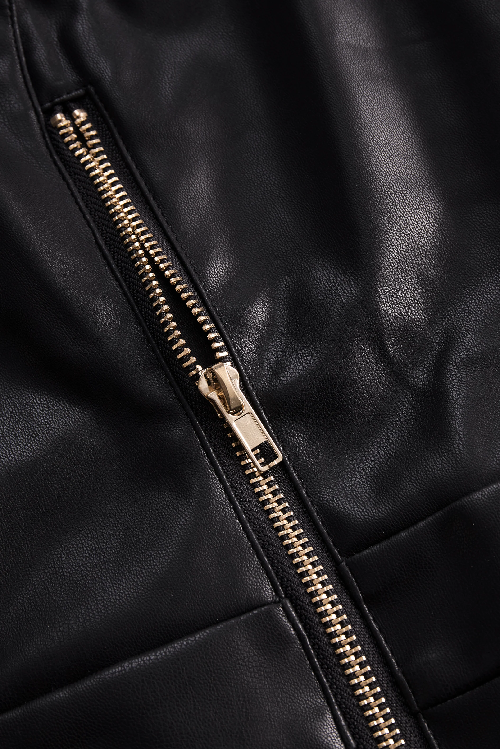 Sleeveless Faux Leather Zippered Romper