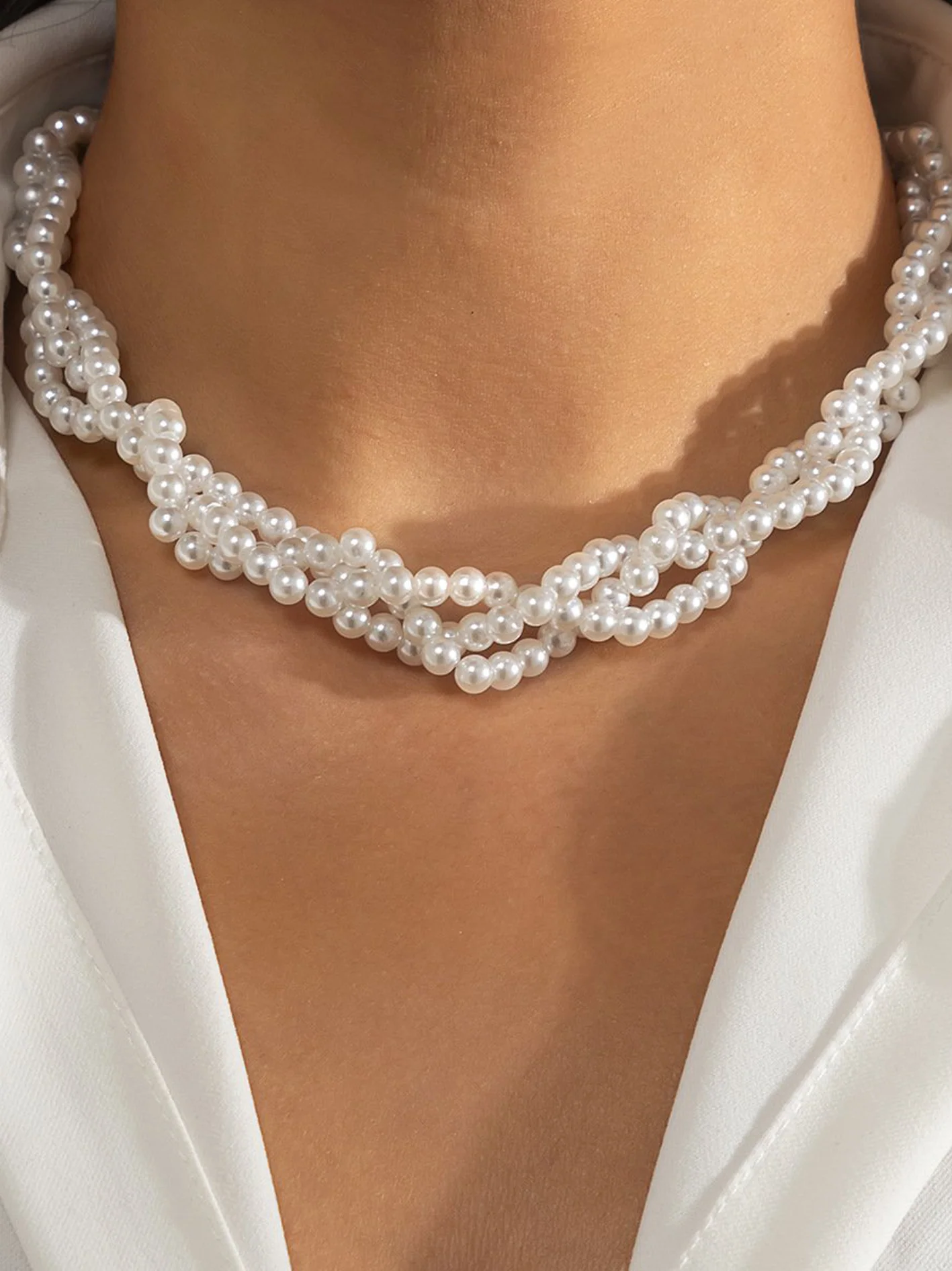 Multi-Layered Pearl Necklace