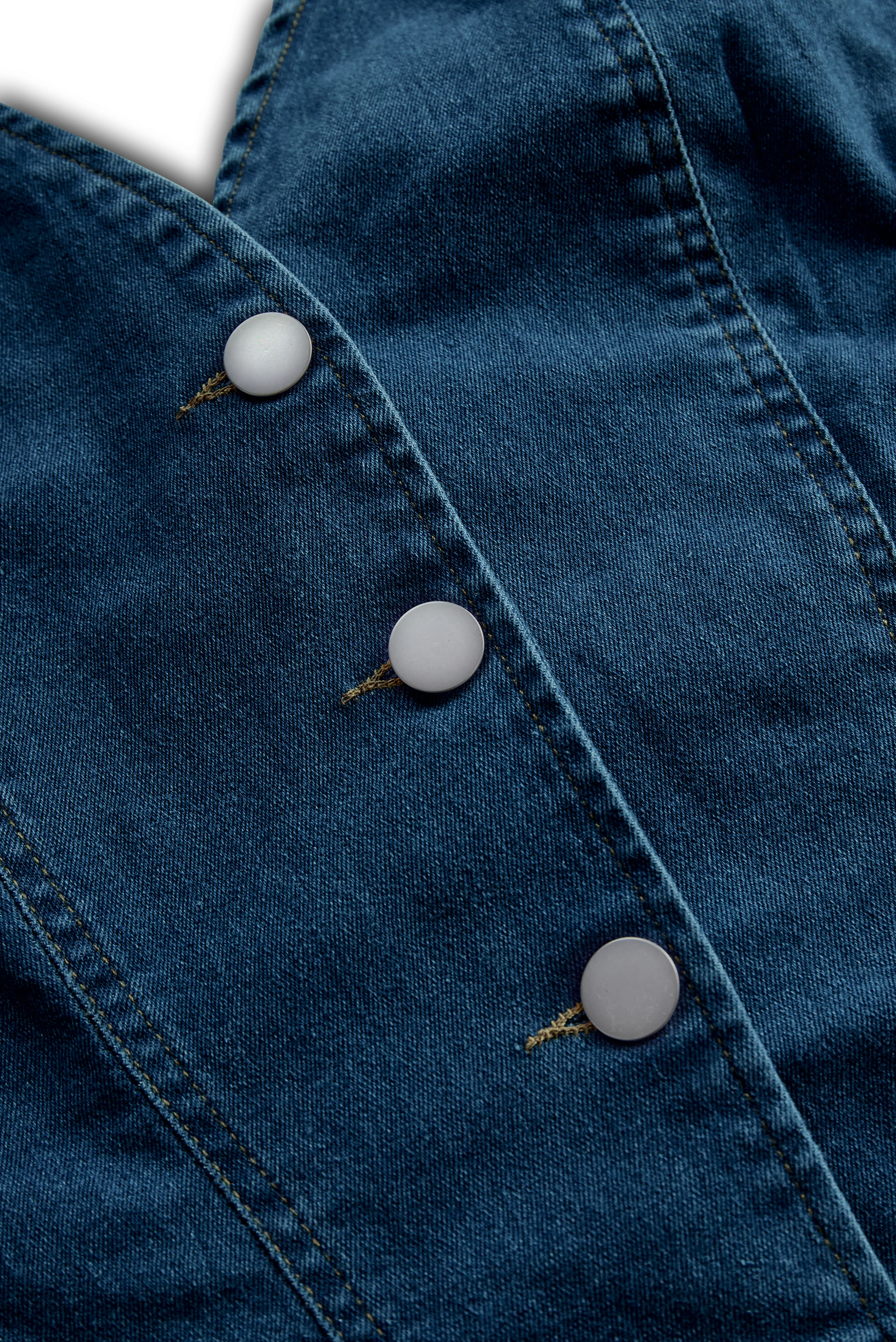 Vibrant Blue Halter Denim Mini Dress