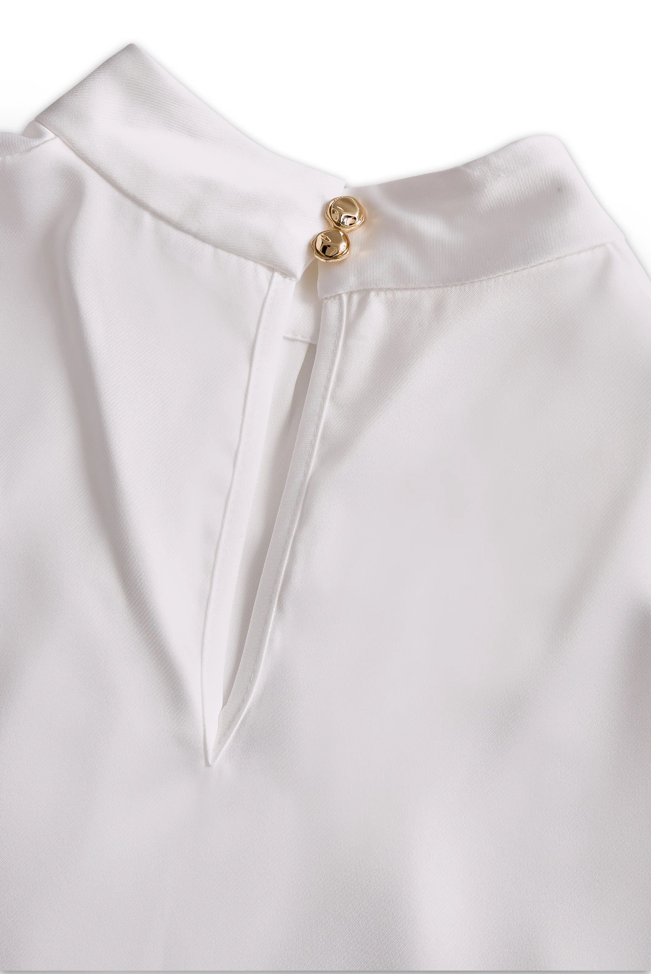 Sophisticated Pleated High-Neck Blouse