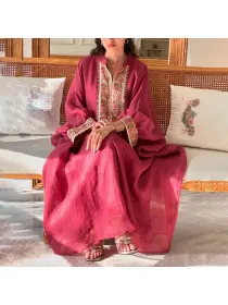 Womens Middle Eastern Gorgeous Casual Jalabiyas Dress