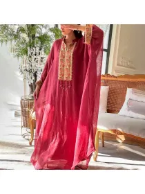 Womens Middle Eastern Gorgeous Casual Jalabiyas Dress