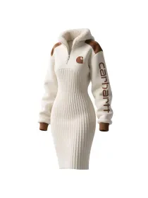 Women's Contrast Color Stitching Suede Lambswool Lapel Hooded Long Sweatshirt