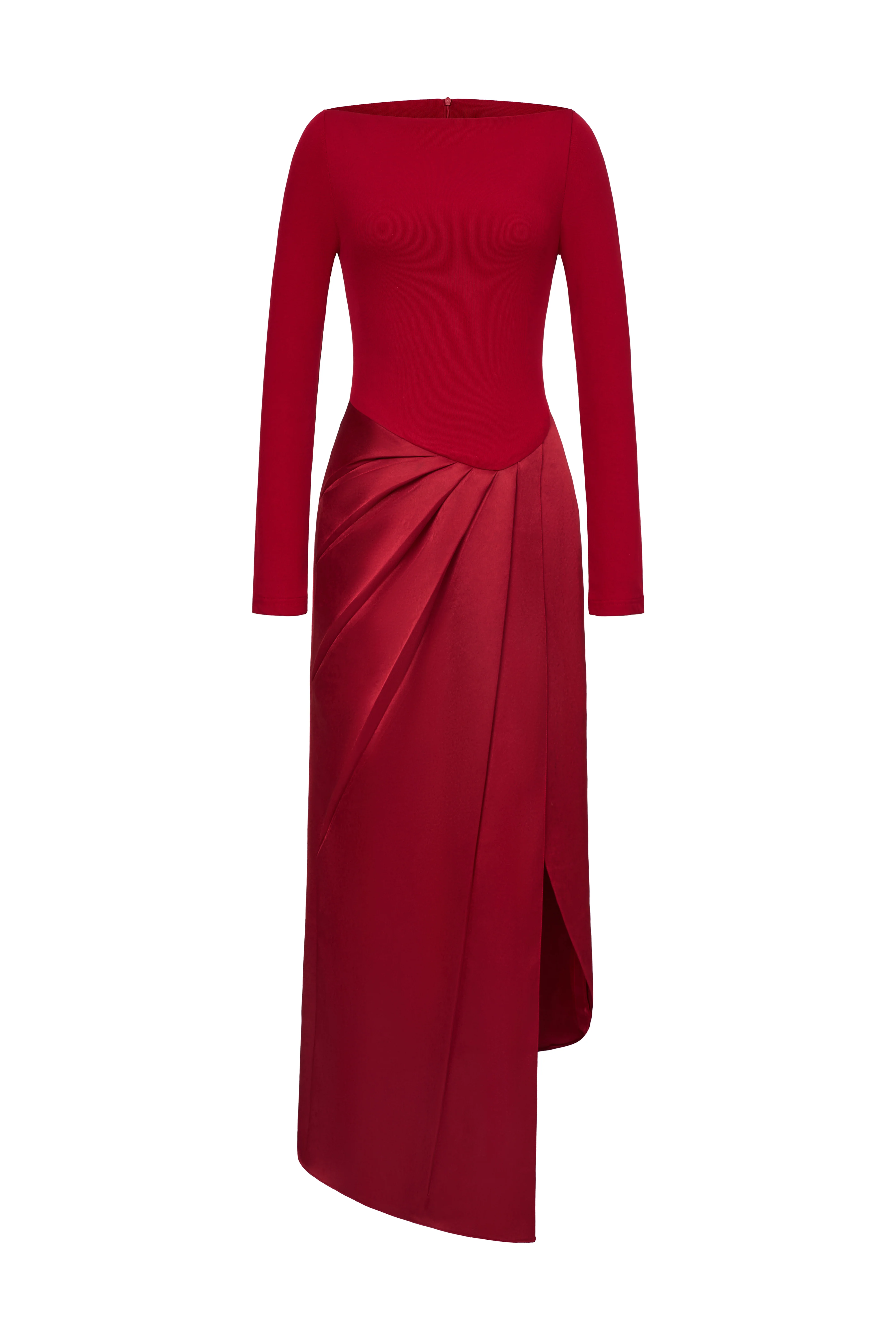 Scarlett Asymmetric Draped Jersey Maxi Dress