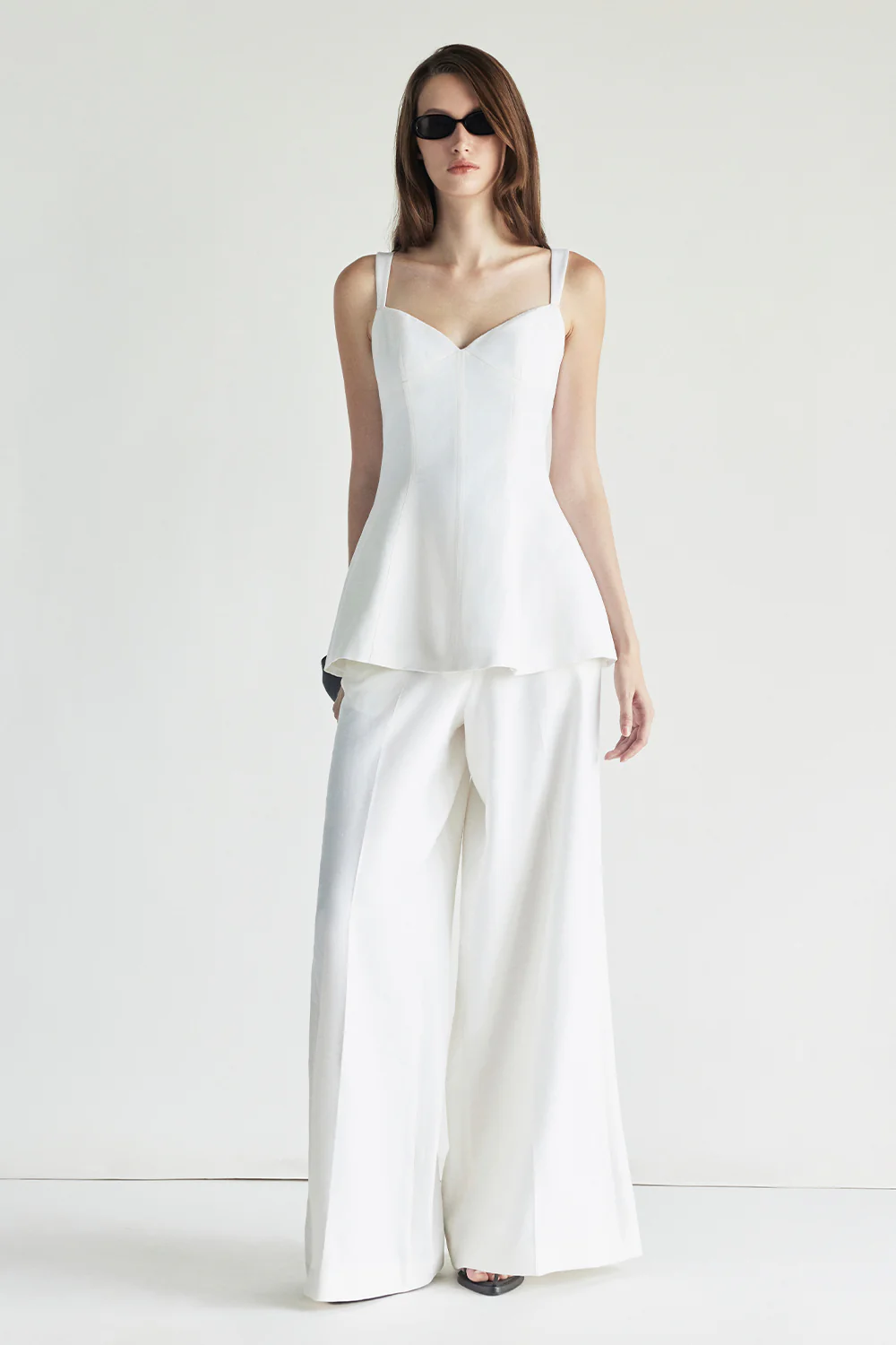 Eliza Peplum Linen Top