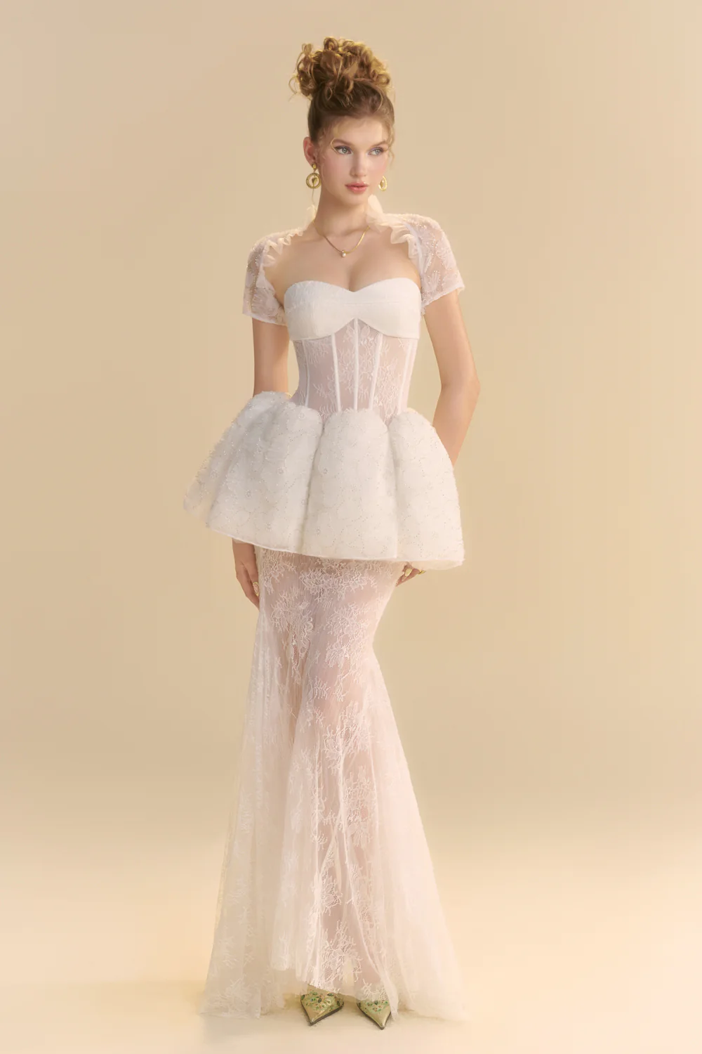 Ameline Mermaid Draped Maxi Dress