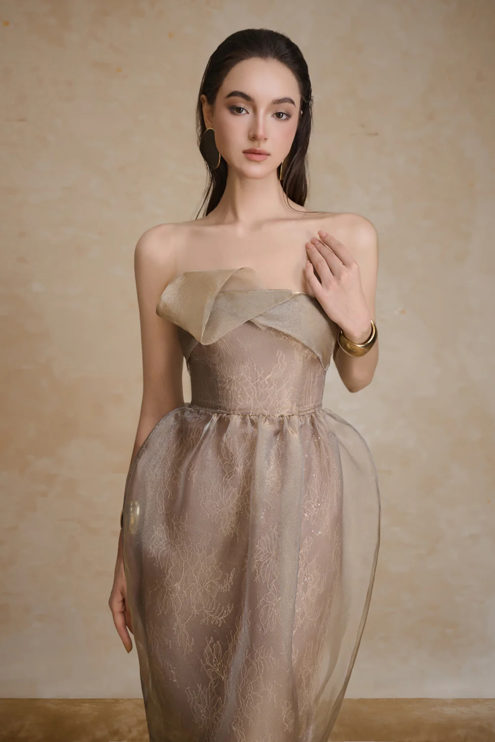 Flux Cocoon Draped Maxi Dress