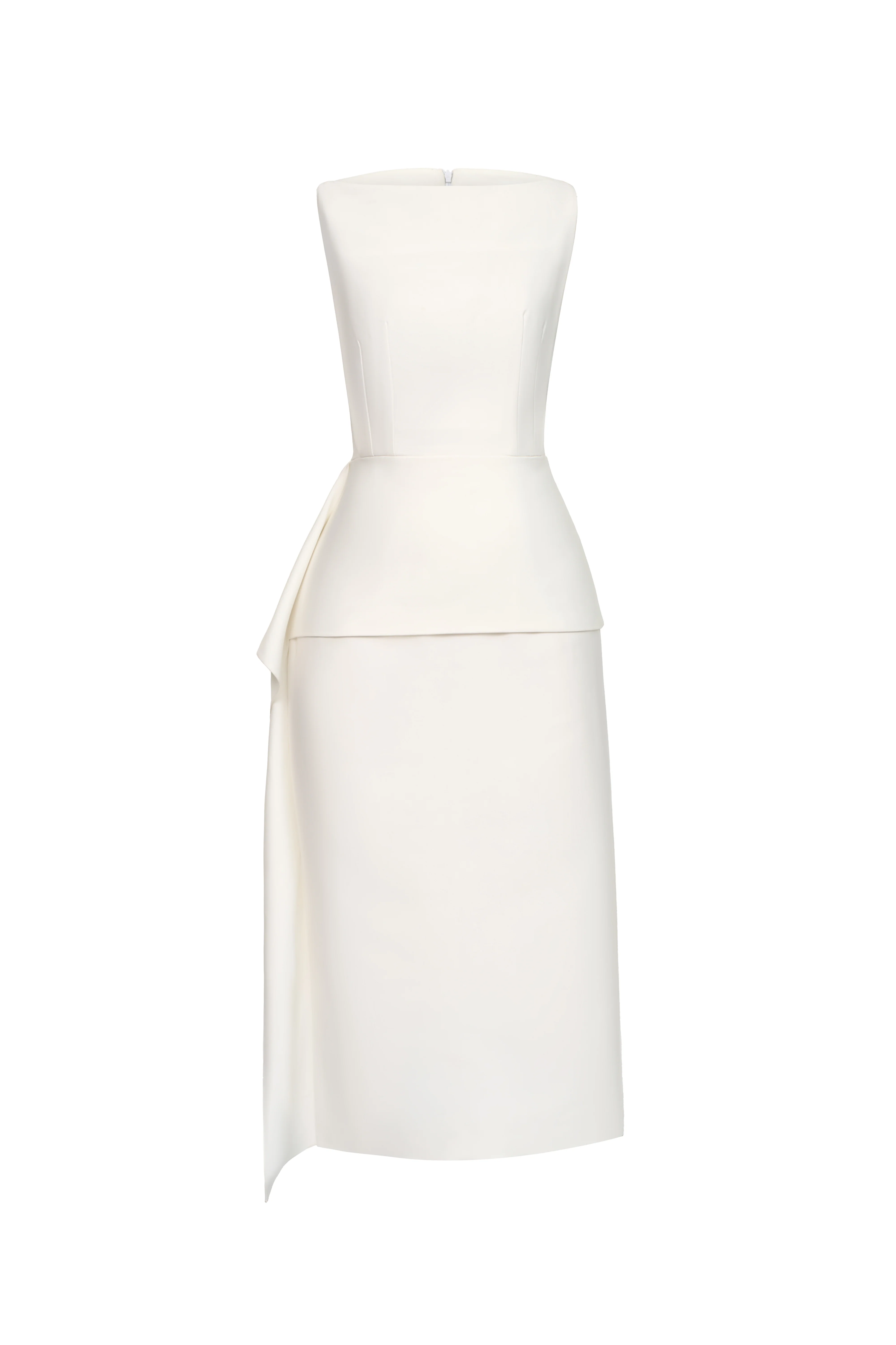 Lily Sheath Extended Flap Twist Cotton Midi Dress