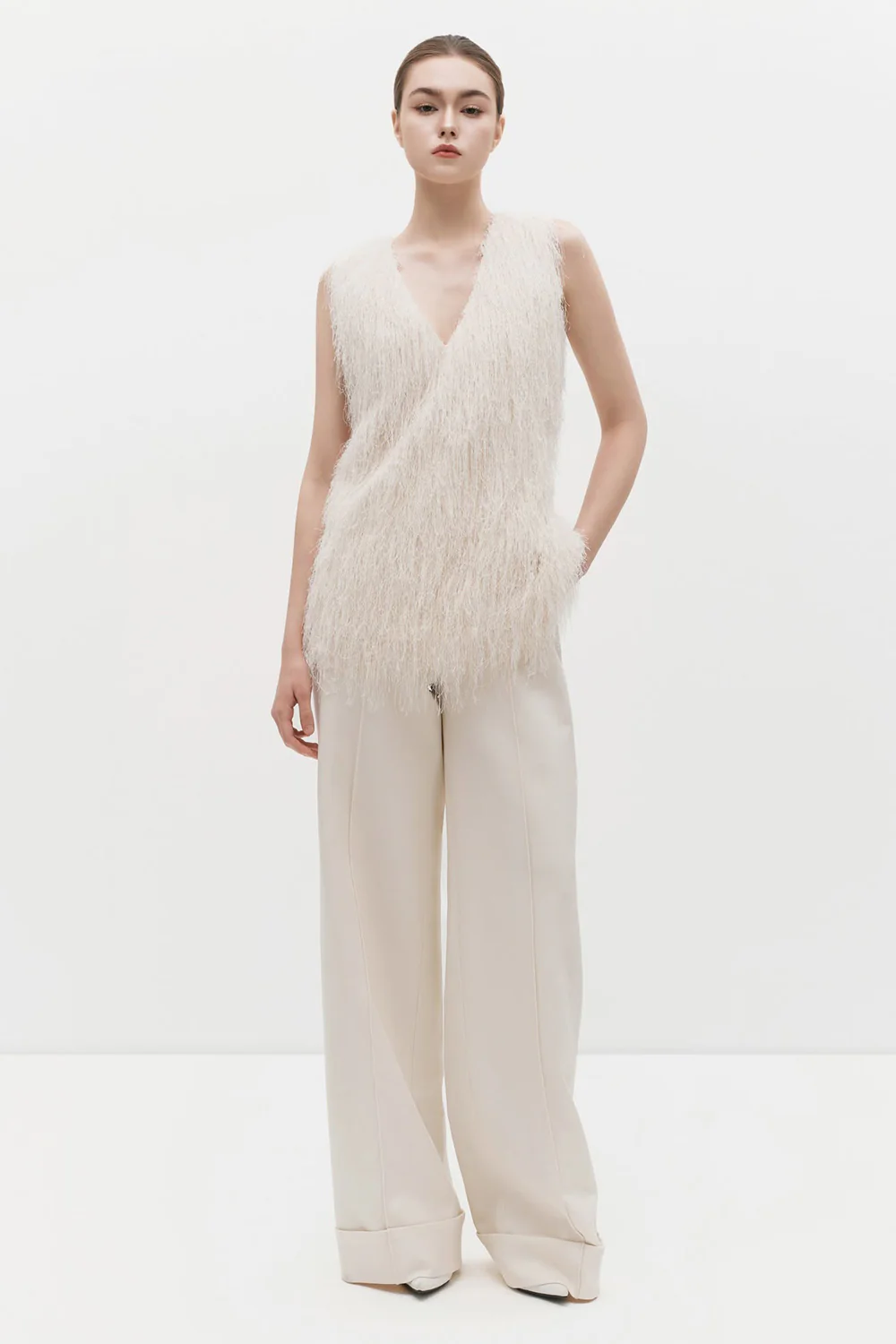 Vivian V-Neck Fringe Top