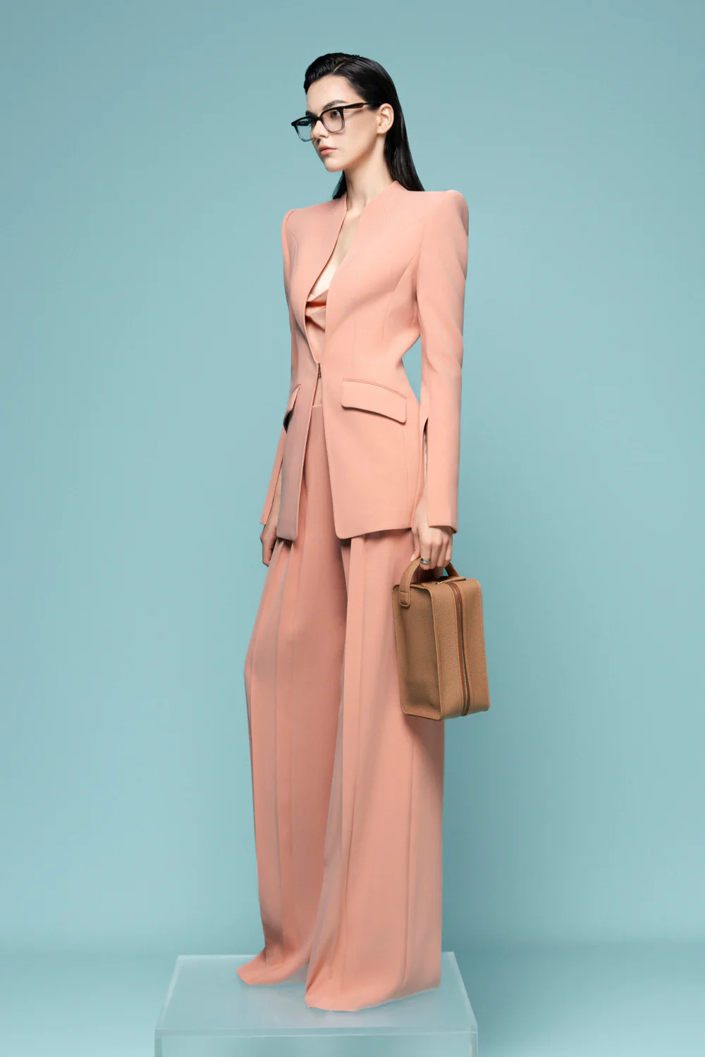 Saint-Paul Straight Wide Leg Silk Maxi Pants