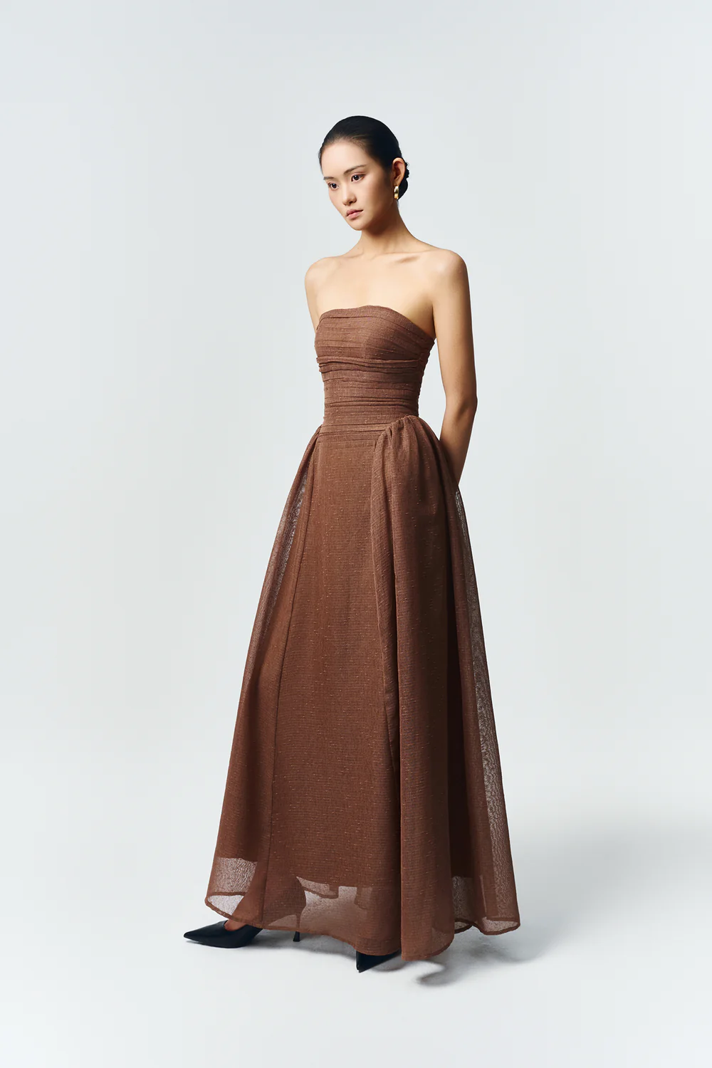 Willow Straight Across Draped Maxi Dress