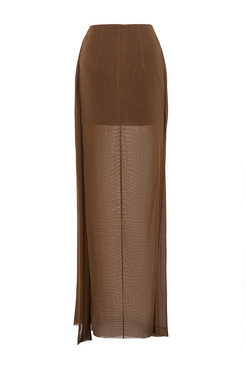 Kaia Straight Draped Elastic Cotton Maxi Skirt