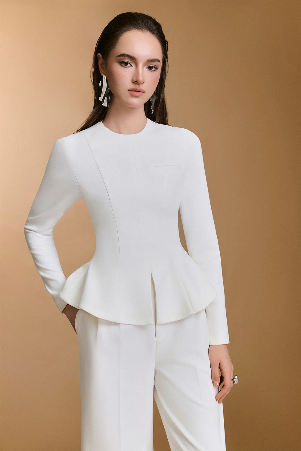 Thorn Peplum Polyester Top