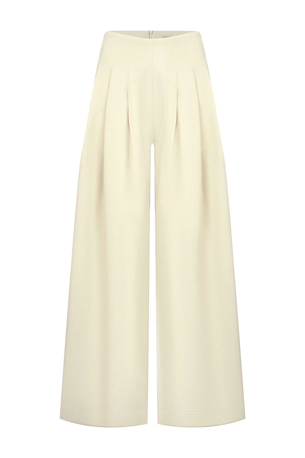 Eos Straight Pleated Polyester Spandex Floor Length Pants