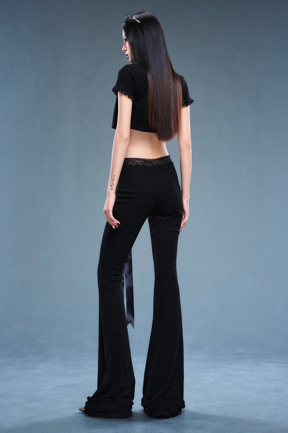 Nikita Straight Ruffle Pants