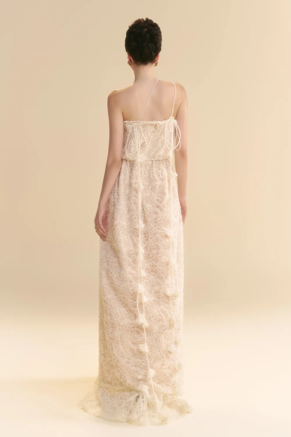 Ivoria Blouson Ruffle Maxi Dress