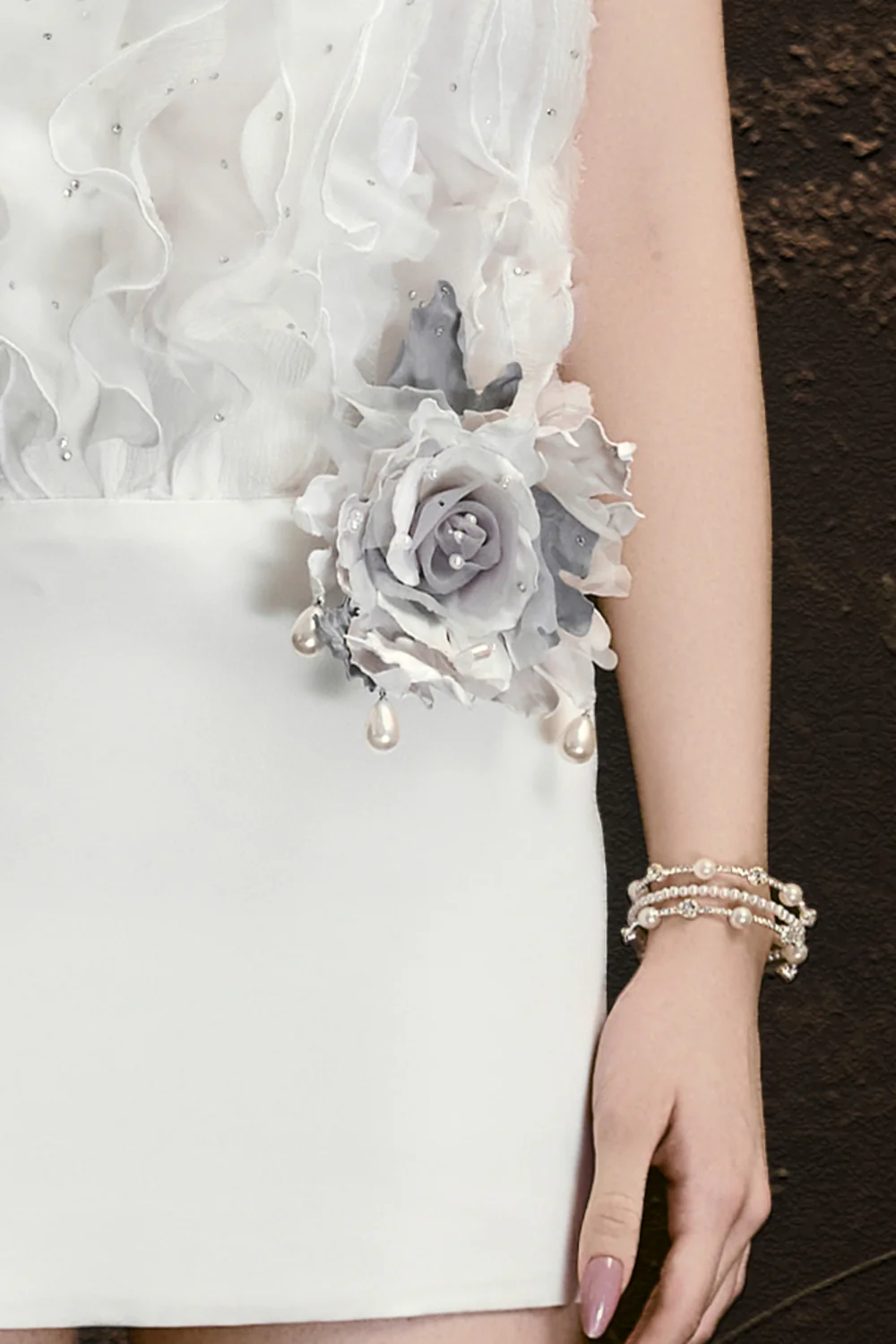 Begonia Flower Organza Brooch