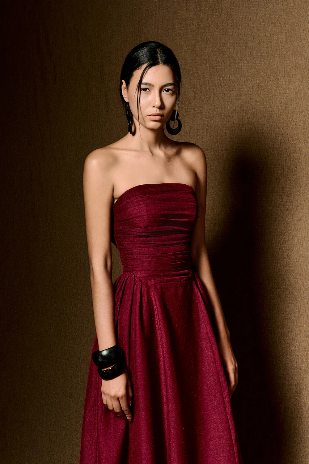 Willow Straight Across Draped Maxi Dress