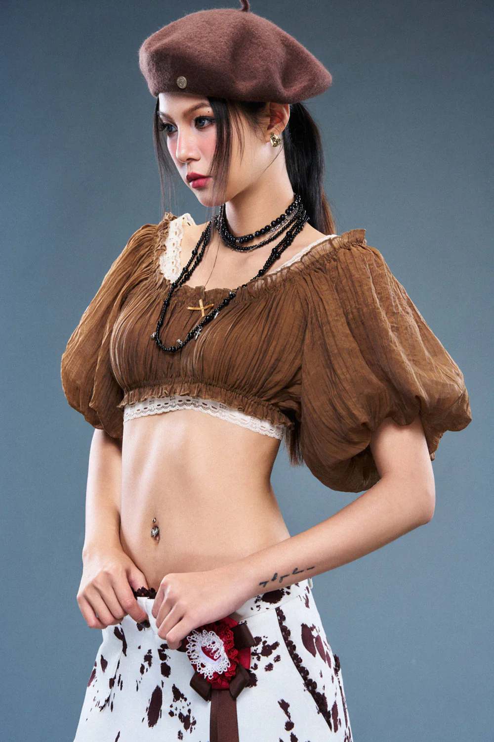 Wetsy Boat Neck Gathering Top