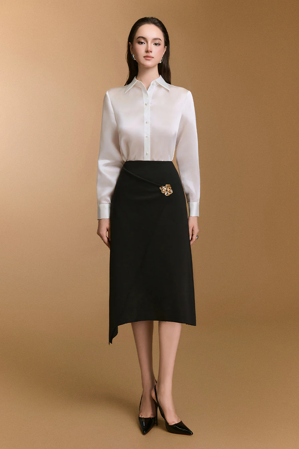 Scarlet Wrap Jersey Skirt