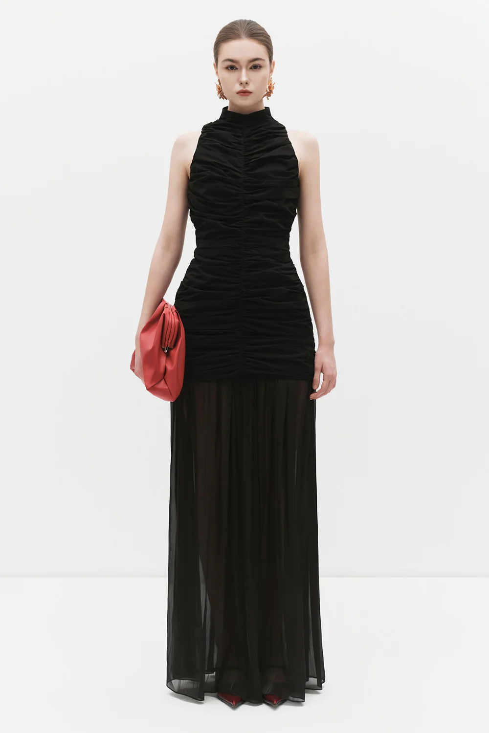 Ingrid A-line Draped Skirt