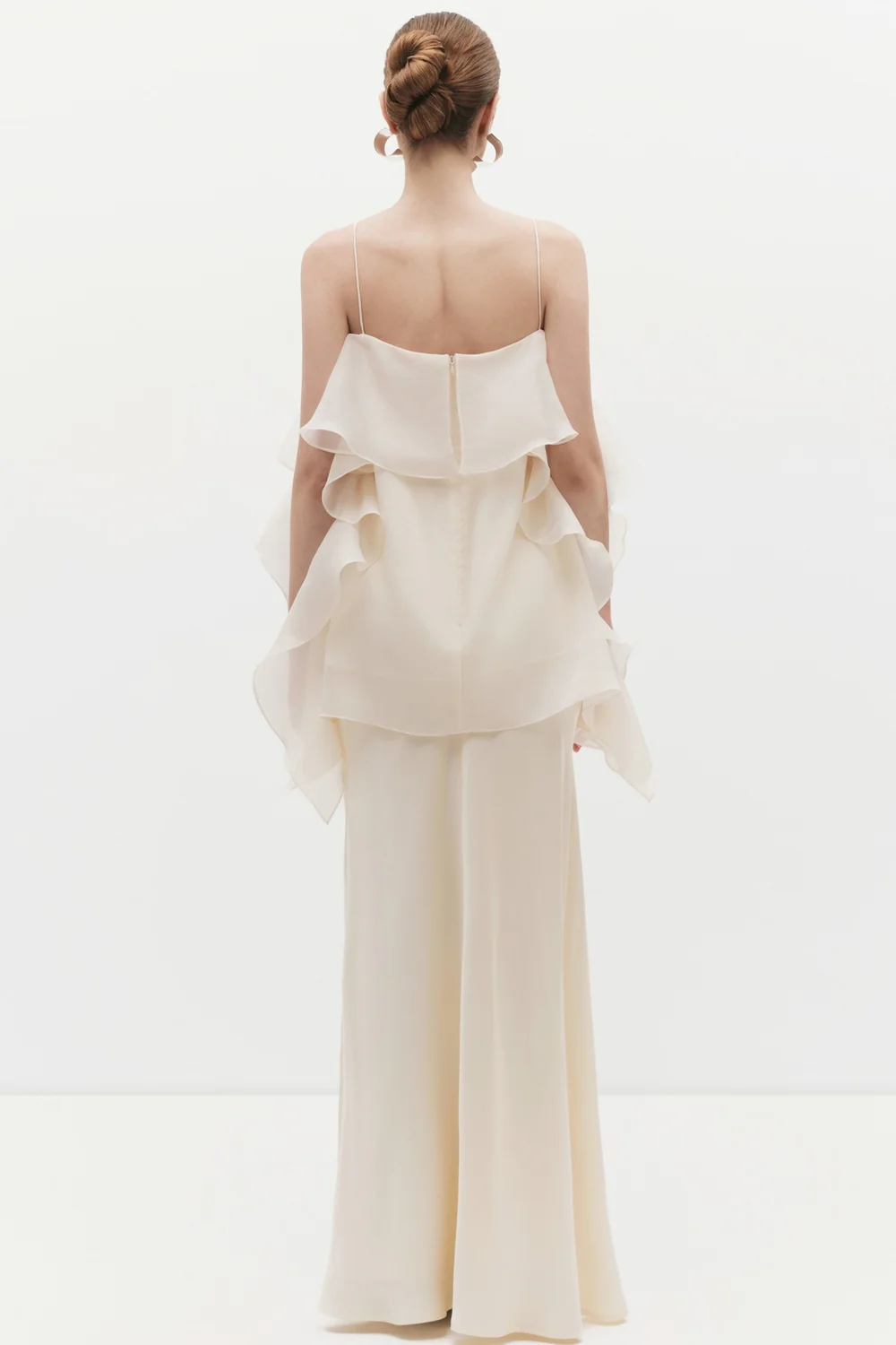 Fragile Trapezoid Ruffle Top